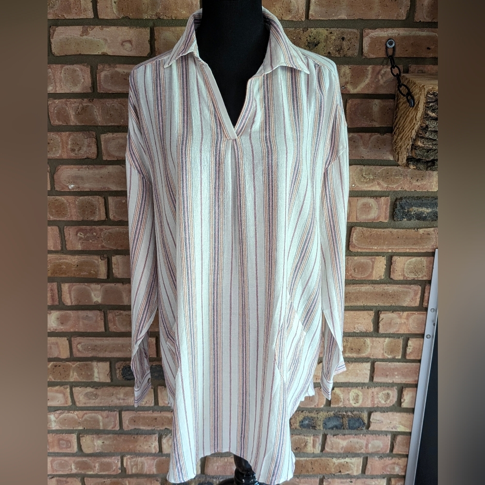 NWT Easel Striped Shirt Tunic Dress - Cover up
